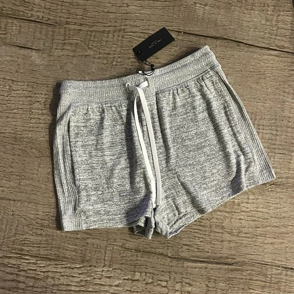 Rag & Bone The Knit Shorts in Light Grey. - Picture 5 of 9